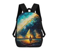 sinyumoney Sac À Dos 3D Pour Enfants Triangle Pyramid Painting Sacs Imprimés Sac D'école Sac À Dos Léger Sac À Dos Tendance Et Amusant Pour Enfants 17inch