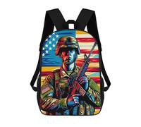 sinyumoney Sac À Dos 3D Pour Enfants United States Armed Force Sacs Imprimés Sac D'école Sac À Dos Léger Sac À Dos Tendance Et Amusant Pour Enfants 17inch
