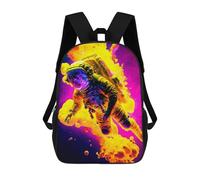 sinyumoney Sac À Dos 3D Pour Enfants Vibrant Astronaut in Space Sacs Imprimés Sac D'école Sac À Dos Léger Sac À Dos Tendance Et Amusant Pour Enfants 17inch