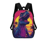 sinyumoney Sac À Dos 3D Pour Enfants Vibrant Dinosaur Sunset Artwork Sacs Imprimés Sac D'école Sac À Dos Léger Sac À Dos Tendance Et Amusant Pour Enfants 17inch