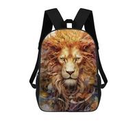 sinyumoney Sac À Dos 3D Pour Enfants Wild Lion Animal Art Sacs Imprimés Sac D'école Sac À Dos Léger Sac À Dos Tendance Et Amusant Pour Enfants 17inch