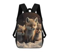 sinyumoney Sac À Dos 3D Pour Enfants Winter Fox Trio Sacs Imprimés Sac D'école Sac À Dos Léger Sac À Dos Tendance Et Amusant Pour Enfants 17inch