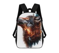 sinyumoney Sac À Dos 3D Pour Enfants Wolf Forest Dream Sacs Imprimés Sac D'école Sac À Dos Léger Sac À Dos Tendance Et Amusant Pour Enfants 17inch