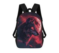 sinyumoney Sac À Dos 3D Pour Enfants Wolf Moon Clouds Red Eyes Sacs Imprimés Sac D'école Sac À Dos Léger Sac À Dos Tendance Et Amusant Pour Enfants 17inch