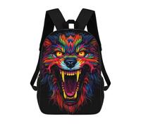 sinyumoney Sac À Dos 3D Pour Enfants Wolf Neon Sacs Imprimés Sac D'école Sac À Dos Léger Sac À Dos Tendance Et Amusant Pour Enfants 17inch