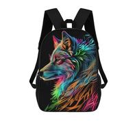sinyumoney Sac À Dos 3D Pour Enfants Wolf Pop Art Animal Sacs Imprimés Sac D'école Sac À Dos Léger Sac À Dos Tendance Et Amusant Pour Enfants 17inch