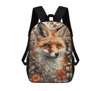 sinyumoney Sac À Dos 3D Red Fox in Spring Forest Sac D'école Pour Garçons, Sac À Livres, Sac À Dos Tendance Pour Ordinateur Portable, Sac À Dos Pour Garçons Et Filles 17inch