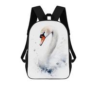 sinyumoney Sac À Dos 3D Watercolor Swan Portrait Sac D'école Pour Garçons, Sac À Livres, Sac À Dos Tendance Pour Ordinateur Portable, Sac À Dos Pour Garçons Et Filles 17inch