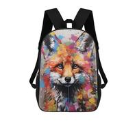 sinyumoney Sac À Dos 4Filles Banksy Fox Graffiti Art Sac À Dos Scolaire Garçon Imprimé En 3D, Sac À Dos Décontracté Et Léger Pour Collégiens 17inch