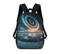 sinyumoney Sac À Dos 4Filles Black Hole Reflections in Space Sac À Dos Scolaire Garçon Imprimé En 3D, Sac À Dos Décontracté Et Léger Pour Collégiens 17inch