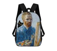 sinyumoney Sac À Dos 4Filles Cat with Sac À Dos Scolaire Garçon Imprimé En 3D, Sac À Dos Décontracté Et Léger Pour Collégiens 17inch