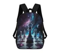 sinyumoney Sac À Dos 4Filles Chess Queen of Universe Sac À Dos Scolaire Garçon Imprimé En 3D, Sac À Dos Décontracté Et Léger Pour Collégiens 17inch