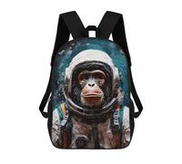 sinyumoney Sac À Dos 4Filles Chimp Astronaut Sac À Dos Scolaire Garçon Imprimé En 3D, Sac À Dos Décontracté Et Léger Pour Collégiens 17inch