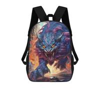 sinyumoney Sac À Dos 4Filles City Under Siege by Monster -1 Sac À Dos Scolaire Garçon Imprimé En 3D, Sac À Dos Décontracté Et Léger Pour Collégiens 17inch