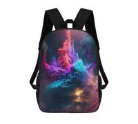 sinyumoney Sac À Dos 4Filles Colorful Clouds in Space Sac À Dos Scolaire Garçon Imprimé En 3D, Sac À Dos Décontracté Et Léger Pour Collégiens 17inch