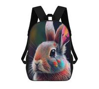 sinyumoney Sac À Dos 4Filles Colorful Rabbit Animals Sac À Dos Scolaire Garçon Imprimé En 3D, Sac À Dos Décontracté Et Léger Pour Collégiens 17inch