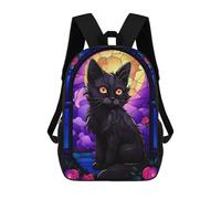 sinyumoney Sac À Dos 4Filles Cute Kitten Abstract Sac À Dos Scolaire Garçon Imprimé En 3D, Sac À Dos Décontracté Et Léger Pour Collégiens 17inch