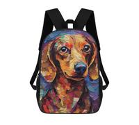 sinyumoney Sac À Dos 4Filles Dachshund Colorful Sac À Dos Scolaire Garçon Imprimé En 3D, Sac À Dos Décontracté Et Léger Pour Collégiens 17inch