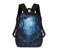 sinyumoney Sac À Dos 4Filles Dark Forest Moon Sac À Dos Scolaire Garçon Imprimé En 3D, Sac À Dos Décontracté Et Léger Pour Collégiens 17inch