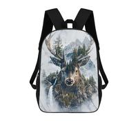 sinyumoney Sac À Dos 4Filles Deer Spirit of The Woods Sac À Dos Scolaire Garçon Imprimé En 3D, Sac À Dos Décontracté Et Léger Pour Collégiens 17inch