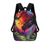 sinyumoney Sac À Dos 4Filles Dragon in A Forest Sac À Dos Scolaire Garçon Imprimé En 3D, Sac À Dos Décontracté Et Léger Pour Collégiens 17inch