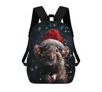 sinyumoney Sac À Dos 4Filles Festive Mouse Christmas Sac À Dos Scolaire Garçon Imprimé En 3D, Sac À Dos Décontracté Et Léger Pour Collégiens 17inch