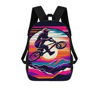 sinyumoney Sac À Dos 4Filles Freestyle BMX Sunset Wpap Sac À Dos Scolaire Garçon Imprimé En 3D, Sac À Dos Décontracté Et Léger Pour Collégiens 17inch