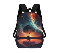 sinyumoney Sac À Dos 4Filles Galactic Tree Reflection -1 Sac À Dos Scolaire Garçon Imprimé En 3D, Sac À Dos Décontracté Et Léger Pour Collégiens 17inch
