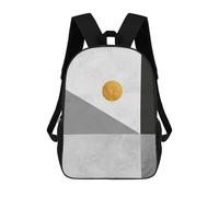 sinyumoney Sac À Dos 4Filles Geometric Shapes XV Sac À Dos Scolaire Garçon Imprimé En 3D, Sac À Dos Décontracté Et Léger Pour Collégiens 17inch