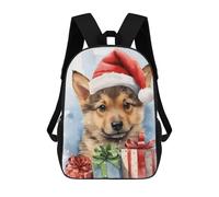 sinyumoney Sac À Dos 4Filles German Shepherd Puppy Sac À Dos Scolaire Garçon Imprimé En 3D, Sac À Dos Décontracté Et Léger Pour Collégiens 17inch