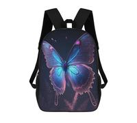 sinyumoney Sac À Dos 4Filles Glowing Butterfly Artwork-16 Sac À Dos Scolaire Garçon Imprimé En 3D, Sac À Dos Décontracté Et Léger Pour Collégiens 17inch