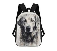 sinyumoney Sac À Dos 4Filles Golden Retriever Dog Sac À Dos Scolaire Garçon Imprimé En 3D, Sac À Dos Décontracté Et Léger Pour Collégiens 17inch