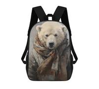 sinyumoney Sac À Dos 4Filles Handsome Polar Bear Sac À Dos Scolaire Garçon Imprimé En 3D, Sac À Dos Décontracté Et Léger Pour Collégiens 17inch