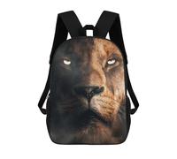 sinyumoney Sac À Dos 4Filles Lion Face Sac À Dos Scolaire Garçon Imprimé En 3D, Sac À Dos Décontracté Et Léger Pour Collégiens 17inch