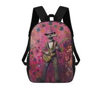 sinyumoney Sac À Dos 4Filles Lizard Rock Star Sac À Dos Scolaire Garçon Imprimé En 3D, Sac À Dos Décontracté Et Léger Pour Collégiens 17inch