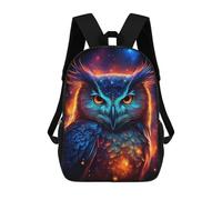 sinyumoney Sac À Dos 4Filles Magical Owl Artwork Sac À Dos Scolaire Garçon Imprimé En 3D, Sac À Dos Décontracté Et Léger Pour Collégiens 17inch