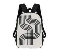 sinyumoney Sac À Dos 4Filles Minimalist Lines 53 Sac À Dos Scolaire Garçon Imprimé En 3D, Sac À Dos Décontracté Et Léger Pour Collégiens 17inch