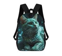 sinyumoney Sac À Dos 4Filles Mystic Cat Sac À Dos Scolaire Garçon Imprimé En 3D, Sac À Dos Décontracté Et Léger Pour Collégiens 17inch