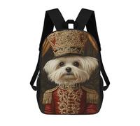 sinyumoney Sac À Dos 4Filles Neobaroque Nutcracker Maltese Dog Sac À Dos Scolaire Garçon Imprimé En 3D, Sac À Dos Décontracté Et Léger Pour Collégiens 17inch