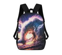 sinyumoney Sac À Dos 4Filles Ocean Wave Sunset -1 Sac À Dos Scolaire Garçon Imprimé En 3D, Sac À Dos Décontracté Et Léger Pour Collégiens 17inch