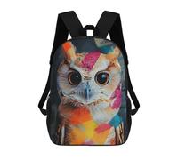 sinyumoney Sac À Dos 4Filles Owl with Colorful Strokes Sac À Dos Scolaire Garçon Imprimé En 3D, Sac À Dos Décontracté Et Léger Pour Collégiens 17inch