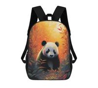 sinyumoney Sac À Dos 4Filles Panda in Autumn Bamboo Grove Sac À Dos Scolaire Garçon Imprimé En 3D, Sac À Dos Décontracté Et Léger Pour Collégiens 17inch