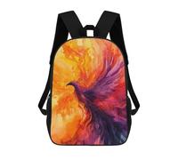sinyumoney Sac À Dos 4Filles Phoenix Watercolor Art Sac À Dos Scolaire Garçon Imprimé En 3D, Sac À Dos Décontracté Et Léger Pour Collégiens 17inch