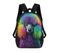 sinyumoney Sac À Dos 4Filles Poodle Style 6 Sac À Dos Scolaire Garçon Imprimé En 3D, Sac À Dos Décontracté Et Léger Pour Collégiens 17inch