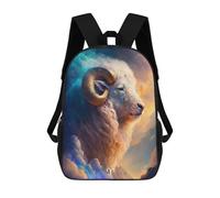 sinyumoney Sac À Dos 4Filles Ram in Cosmic Clouds Sac À Dos Scolaire Garçon Imprimé En 3D, Sac À Dos Décontracté Et Léger Pour Collégiens 17inch