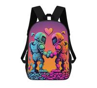 sinyumoney Sac À Dos 4Filles Robotic Romance A Love Story Sac À Dos Scolaire Garçon Imprimé En 3D, Sac À Dos Décontracté Et Léger Pour Collégiens 17inch