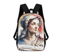 sinyumoney Sac À Dos 4Filles Saint Elizabeth Ann Seton Sac À Dos Scolaire Garçon Imprimé En 3D, Sac À Dos Décontracté Et Léger Pour Collégiens 17inch