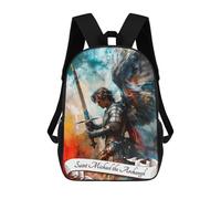 sinyumoney Sac À Dos 4Filles Saint Michael Archangel Sac À Dos Scolaire Garçon Imprimé En 3D, Sac À Dos Décontracté Et Léger Pour Collégiens 17inch