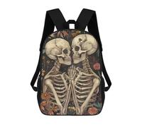 sinyumoney Sac À Dos 4Filles Skeletons Love Sac À Dos Scolaire Garçon Imprimé En 3D, Sac À Dos Décontracté Et Léger Pour Collégiens 17inch