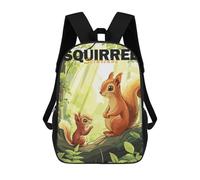 sinyumoney Sac À Dos 4Filles Squirrel Family in Forest Sac À Dos Scolaire Garçon Imprimé En 3D, Sac À Dos Décontracté Et Léger Pour Collégiens 17inch